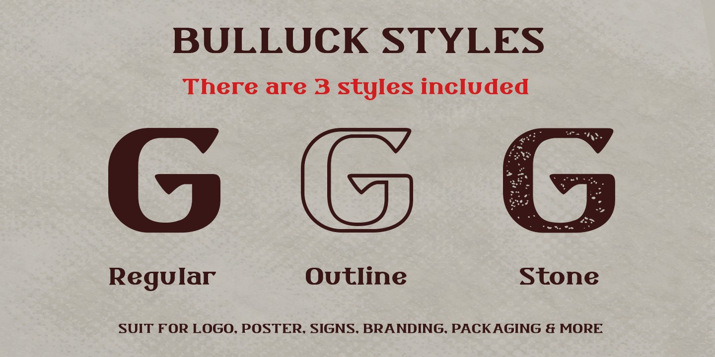Bulluck Stone Font preview